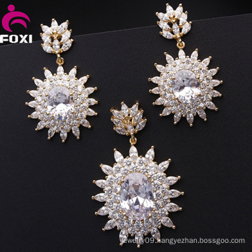 Hot Selling White AAA Cubic Zircon Dubai Fashion Fine Jewelry Sets